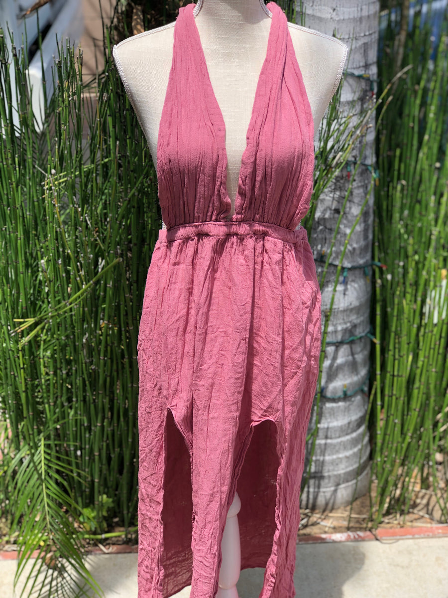 Beach Dress Vestido de playa Vestido de Manta Arrugada