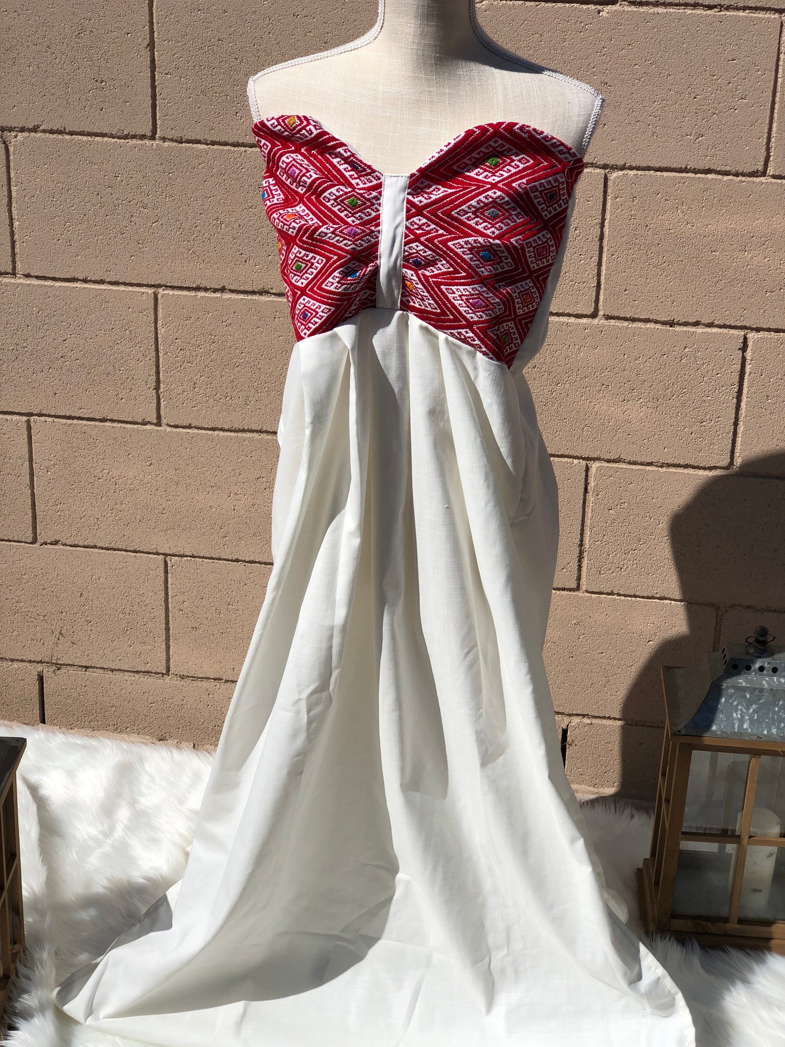 Maxi Dress, Hand Embroidered Loom Dress Malintzyn Maxi Dress, Hand Embroidered Loom Dress Malintzyn